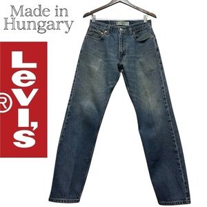 038 Levi’s 505 Hungary |Regular Fit Blue Denim Jeans With Faded Wash(Size 30x32)